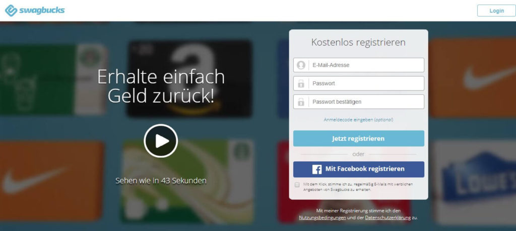 Swagbucks Startseite Testbericht